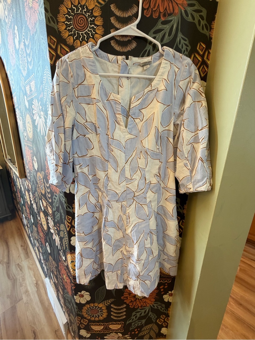 a new day Blue and White Floral Tunic Dress